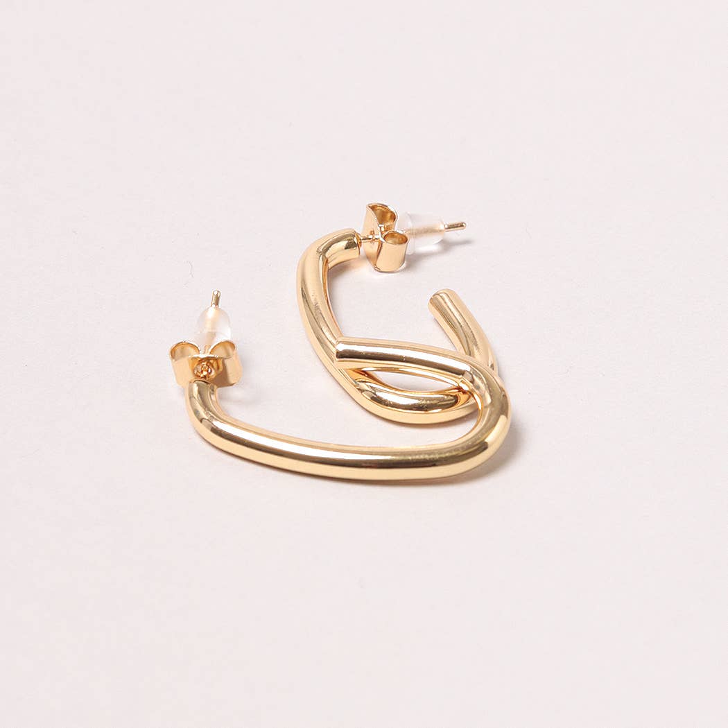 14K Gold-Dipped Long Post Earring: GLD / ONE SIZE